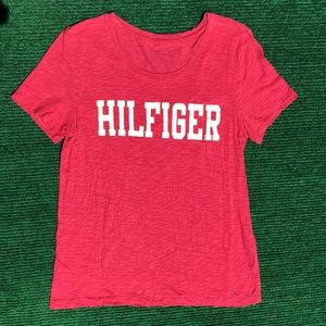 Red Tommy Hilfiger tee, Size M